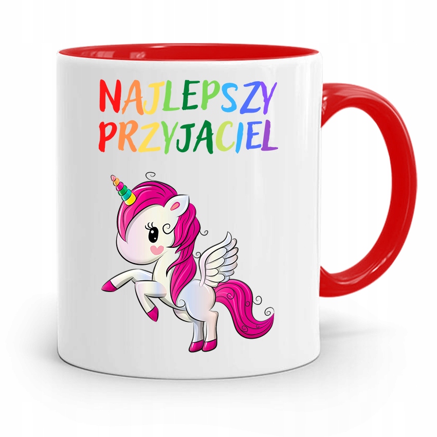 Kubek Czerwony Dla Dzieci Najlepszy Przyjaciel Z Nadrukiem Ze Zdjęciem