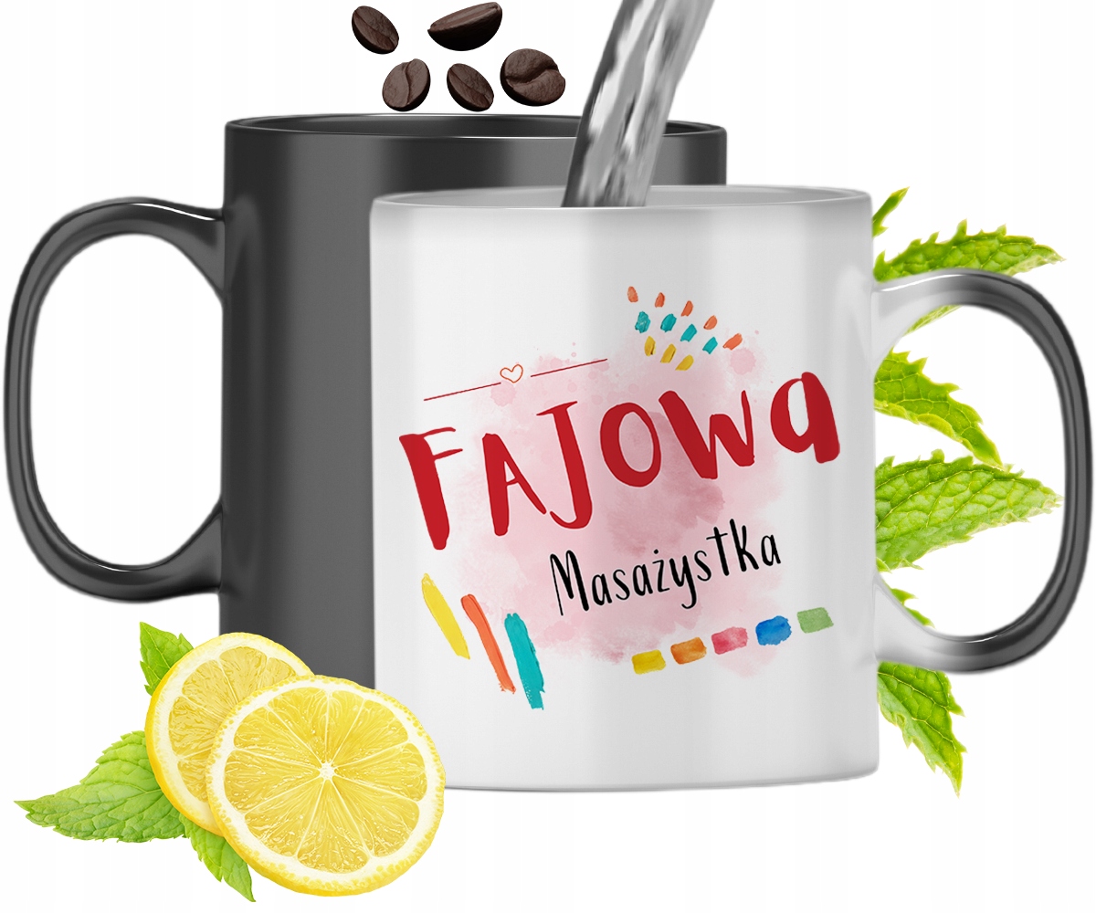 Kubek Magiczny Dla Masażystki Zmieniający Kolor Z Nadrukiem Ze Zdjęciem