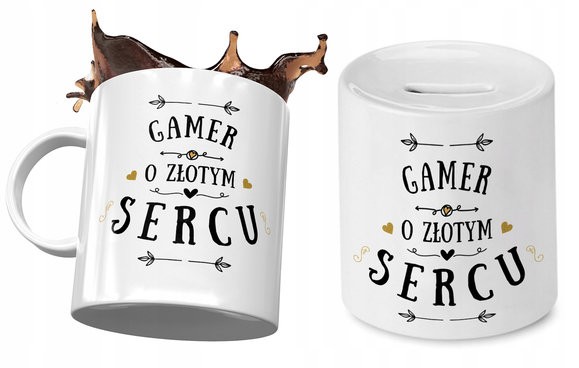 Dla Gamera Zestaw Kubek + Skarbonka Na Prezent Z Nadrukiem Ze Zdjęciem