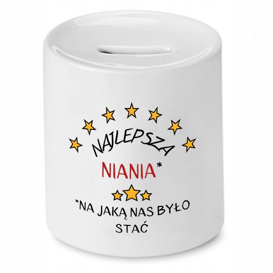 Dla Niani Opiekunki Prezent Skarbonka Najlepsza Z Nadrukiem Ze Zdjęciem