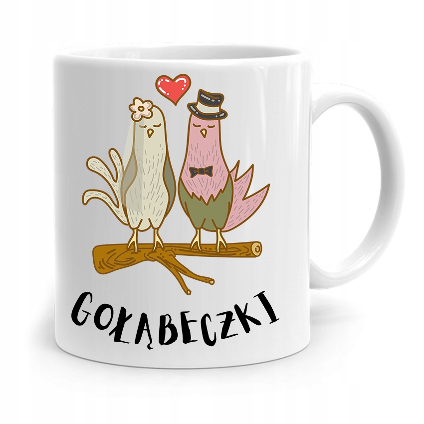 Kubek Prezent Na Walentynki Gołąbeczki Z Nadrukiem Ze Zdjęciem