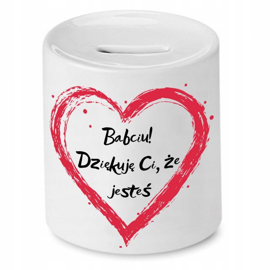 Skarbonka Dla Babci Babciu Dziękuję Ci Że Jesteś Z Nadrukiem Ze Zdjęciem