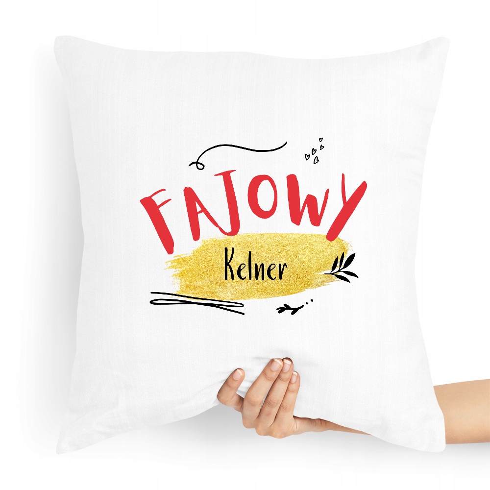 Poduszka Prezent Dla Kelnera Fajowy Kelner Z Nadrukiem Ze Zdjęciem