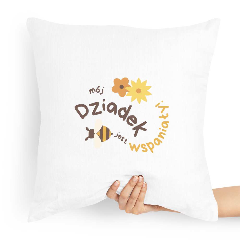 Poduszka Na Dzień Dziadka Dziadek Jest Wspaniały Z Nadrukiem Ze Zdjęciem