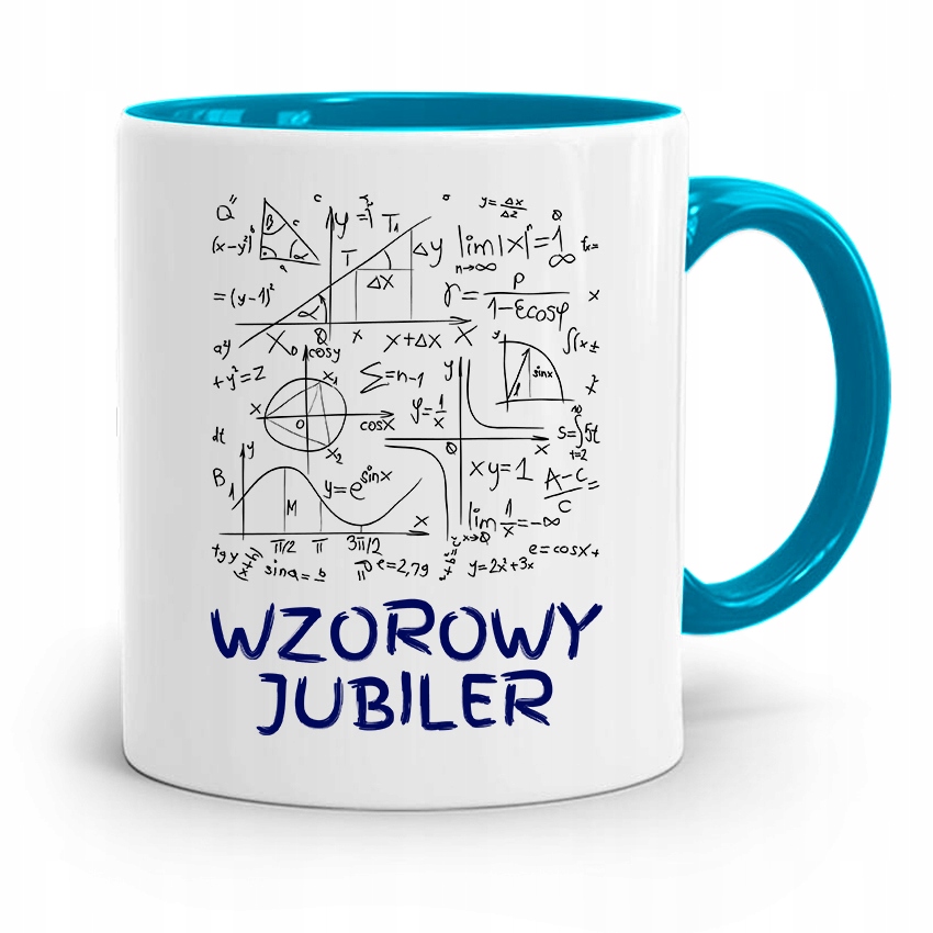 Dla Jubilera Kubek Błękitny Wzorowy Jubiler Z Nadrukiem Ze Zdjęciem