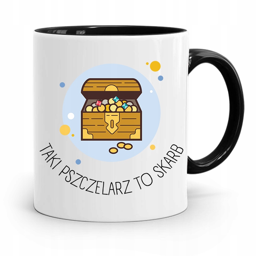Kubek Czarny Dla Pszczelarza Taki To Skarb Prezent Z Nadrukiem Ze Zdjęciem