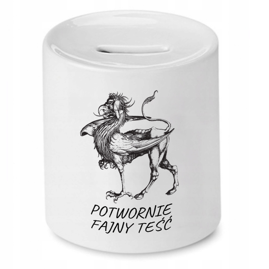 Skarbonka Dla Teścia Potwornie Fajny Teść Prezent Z Nadrukiem Ze Zdjęciem