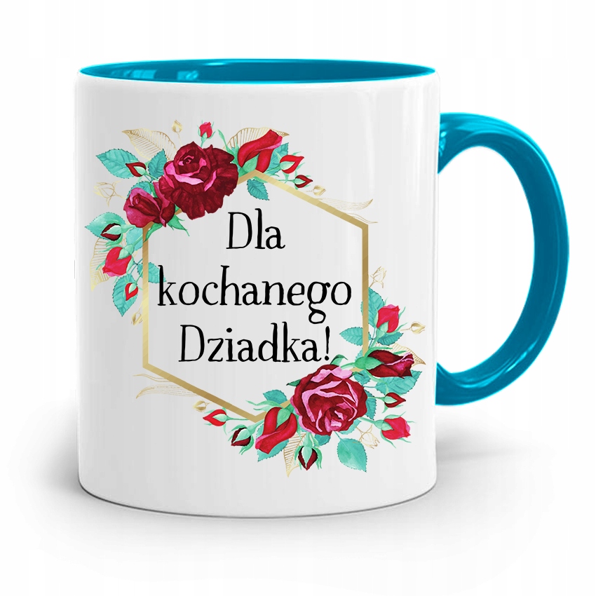 Kubek Błękitny Dzień Dziadka Dla Kochanego Dziadka Z Nadrukiem Ze Zdjęciem