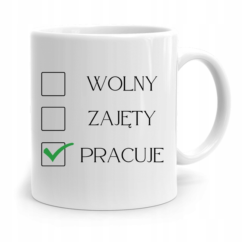 Dla Pracownika Robotnika Kubek Wolny Zajęty Z Nadrukiem Ze Zdjęciem