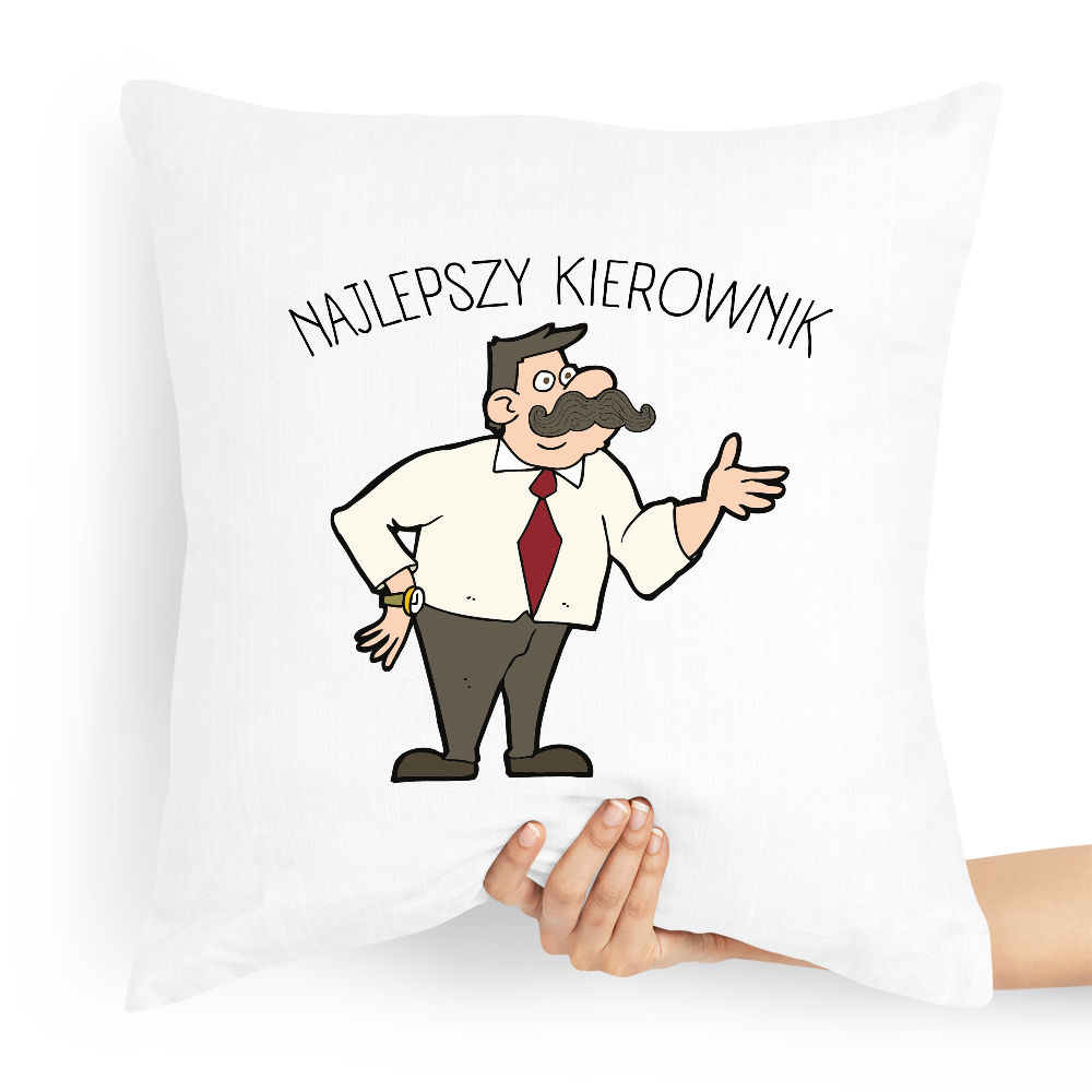 Poduszka Prezent Dla Najlepszego Kierownika Bossa Z Nadrukiem Ze Zdjęciem