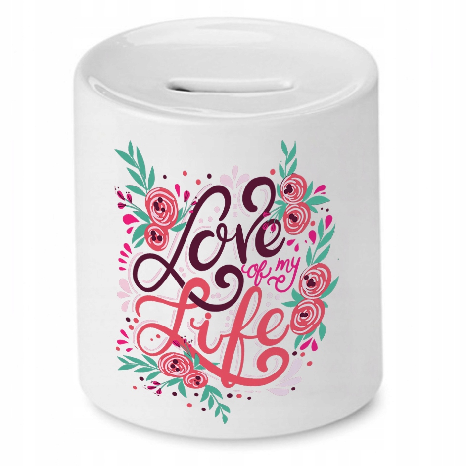 Skarbonka Prezent Walentynki Love You My Life Z Nadrukiem Ze Zdjęciem