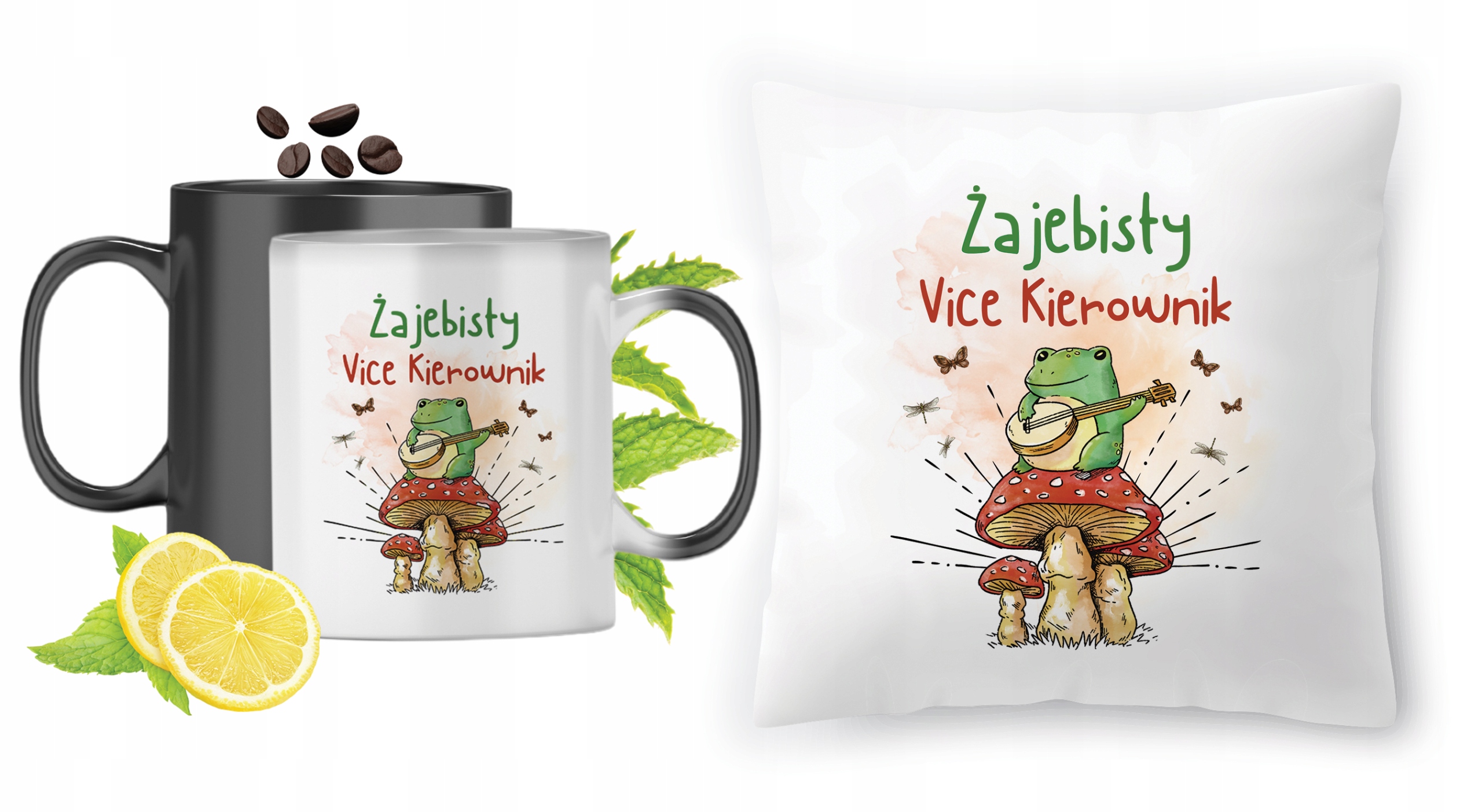 Dla Vice Kierownika Zestaw Kubek Magiczny + Poduszka Z Nadrukiem Ze Zdjęcie