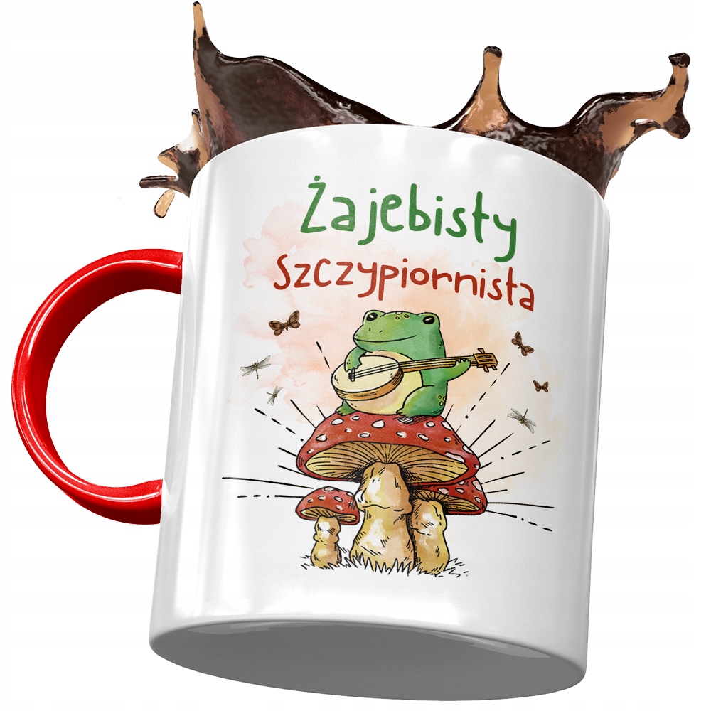 Kubek Czerwony Dla Szczypiornisty Żajebisty Kubek Z Nadrukiem Ze Zdjęciem