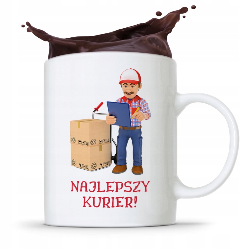 Kubek Prezent Dla Kuriera Najlepszy Kurier Prezent Z Nadrukiem Ze Zdjęciem