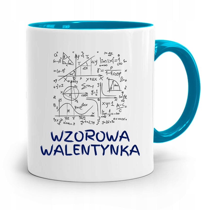 Kubek Błękitny Na Walentynki Wzorowa Walentynka Z Nadrukiem Ze Zdjęciem