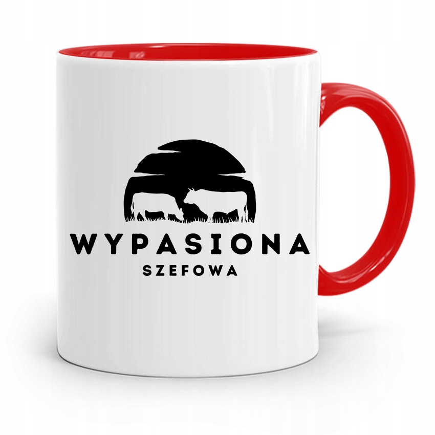 Kubek Czerwony Dla Szefowej Wypasiona Szefowa Z Nadrukiem Ze Zdjęciem