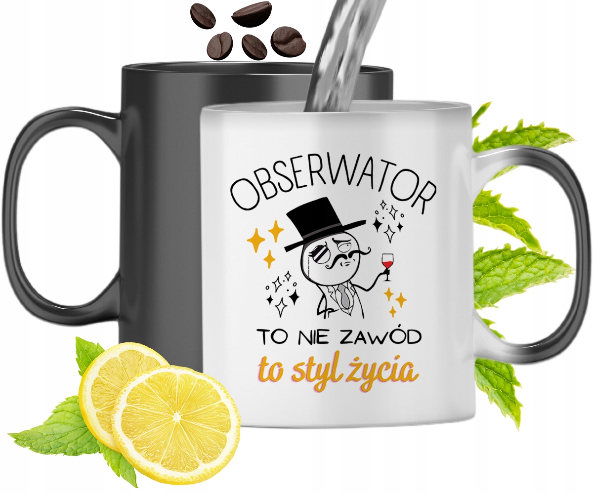 Dla Obserwatora Kubek Magiczny Na Urodziny Prezent Z Nadrukiem Ze Zdjęciem