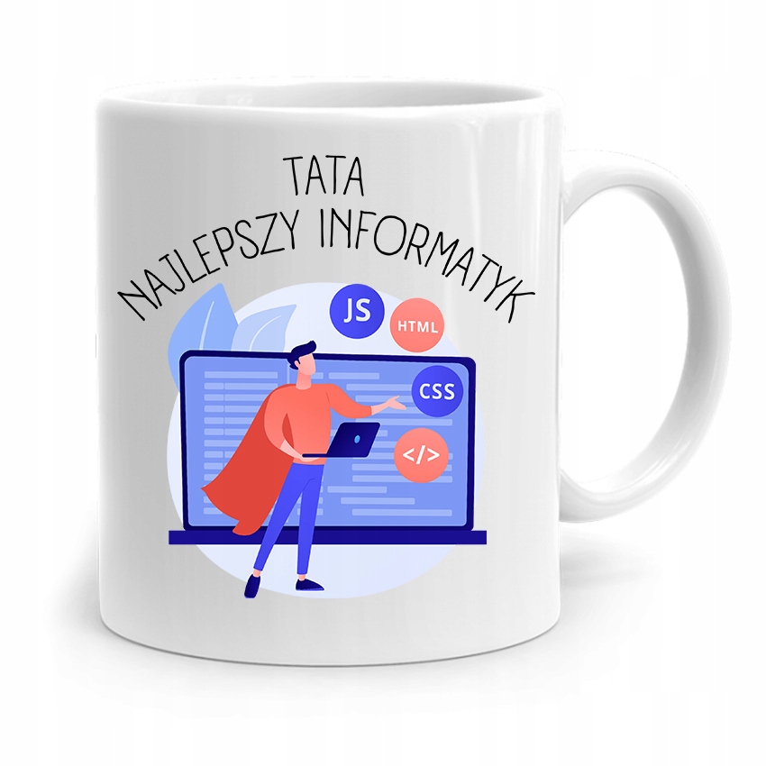 Kubek Na Dzień Ojca Dla Taty Najlepszy Informatyk Z Nadrukiem Ze Zdjęciem