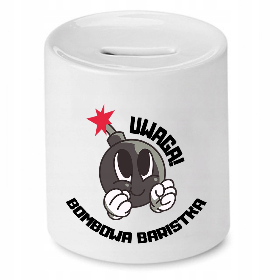 Dla Baristy Prezent Skarbonka Bombowa Baristka Z Nadrukiem Ze Zdjęciem