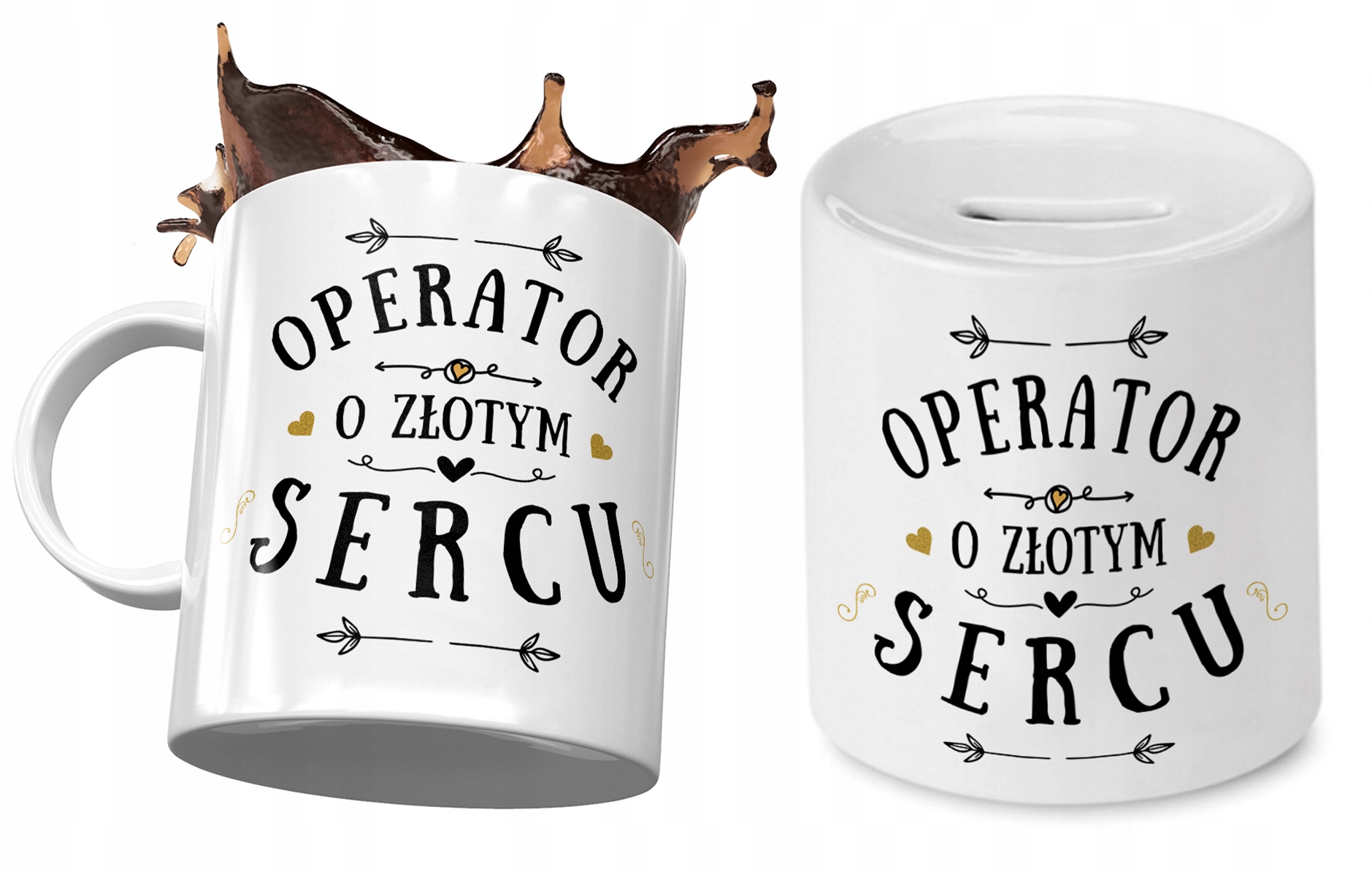 Dla Operatora Zestaw Kubek + Skarbonka Na Prezent Z Nadrukiem Ze Zdjęciem