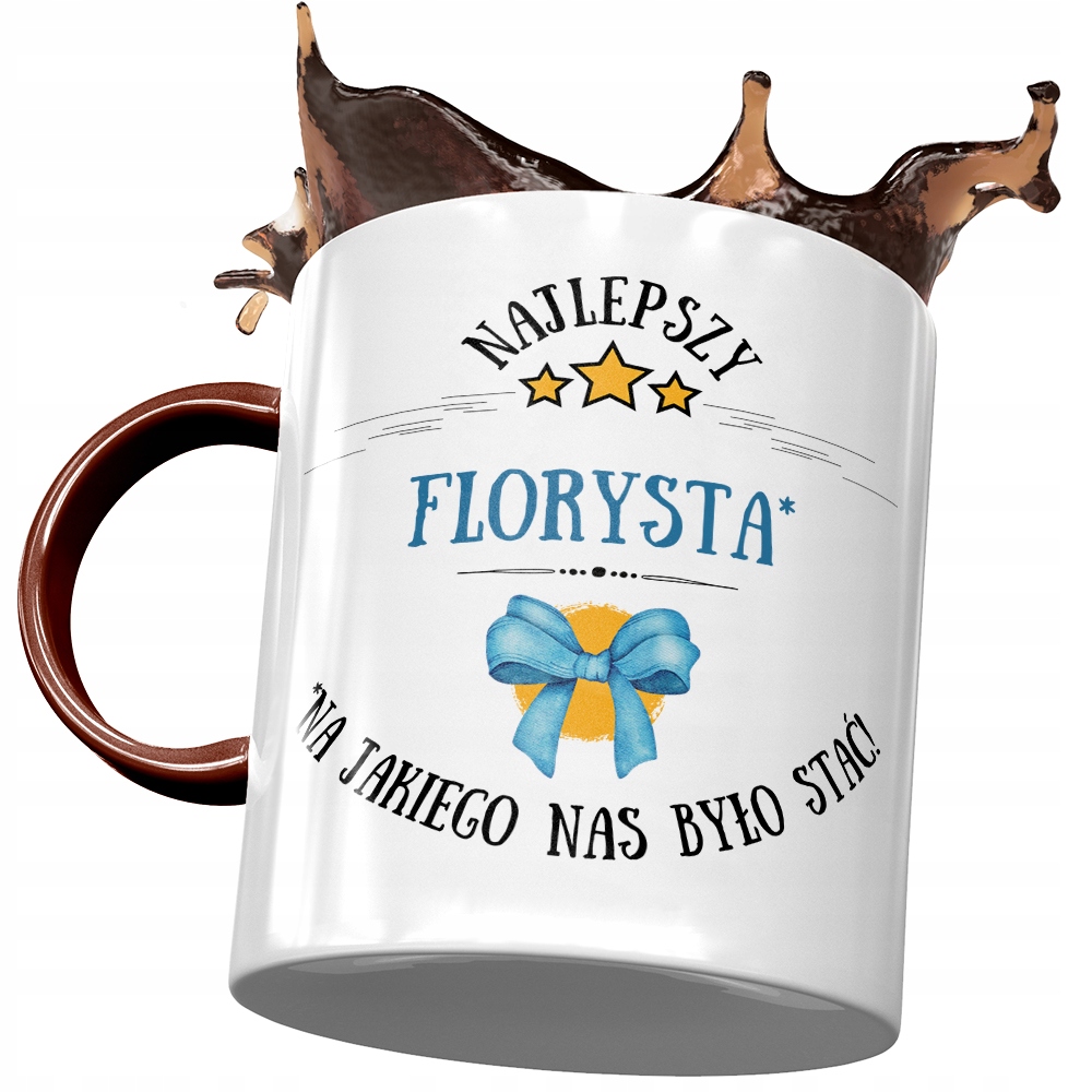 Kubek Bordowy Dla Florysty Najlepszy Florysta Z Nadrukiem Ze Zdjęciem