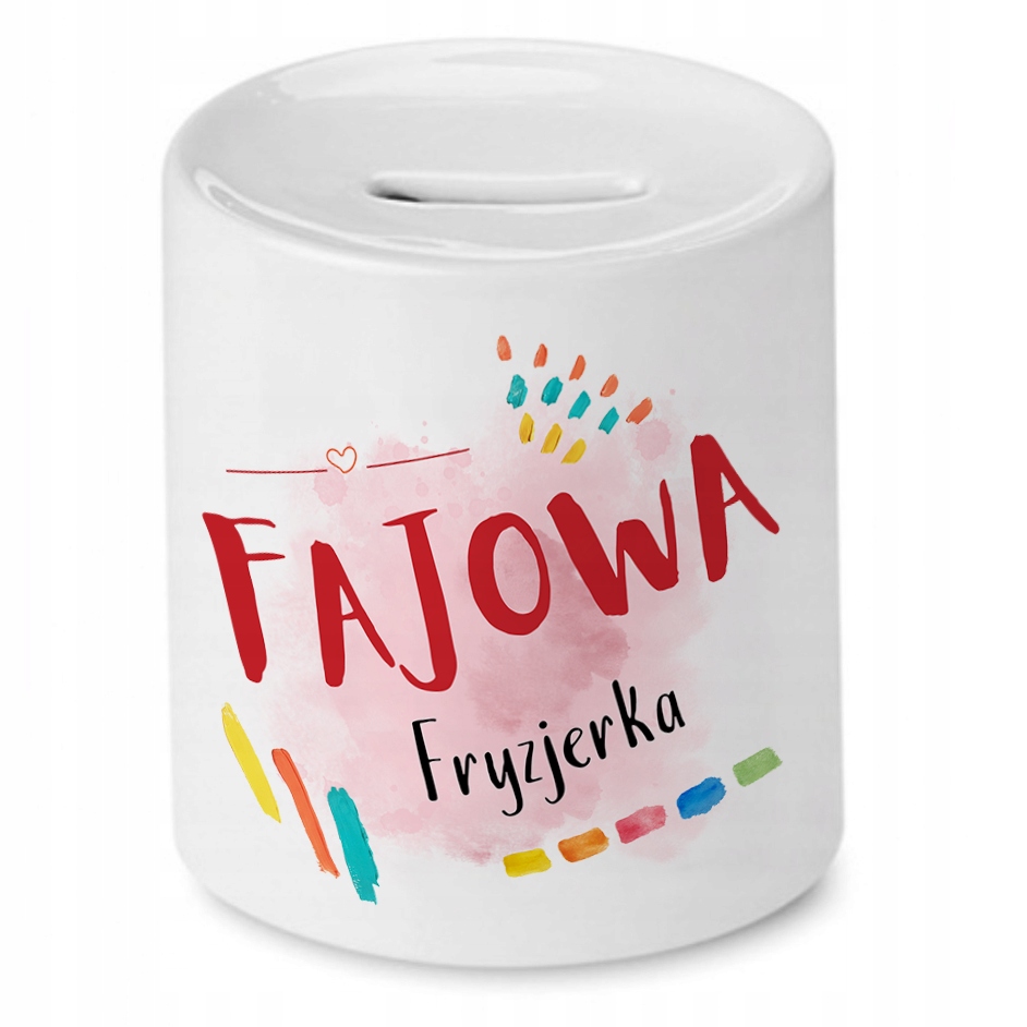 Skarbonka Dla Fryzjerki Idealny Imieniny Prezent Z Nadrukiem Ze Zdjęciem