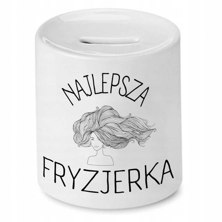 Skarbonka Fryzjera Fryzjerki Najlepsza Fryzjerka Z Nadrukiem Ze Zdjęciem