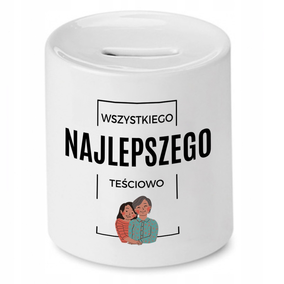 Skarbonka Dla Teściowej Wszystkiego Najlepszego Z Nadrukiem Ze Zdjęciem