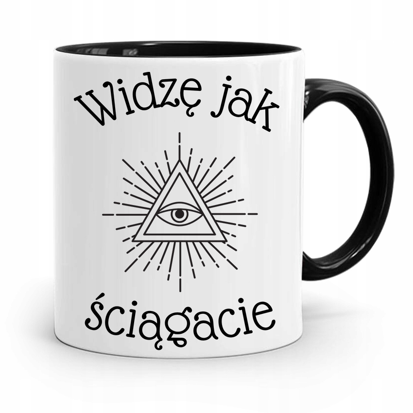 Kubek Czarny Prezent Dzień Nauczyciela Widzę Jak Z Nadrukiem Ze Zdjęciem