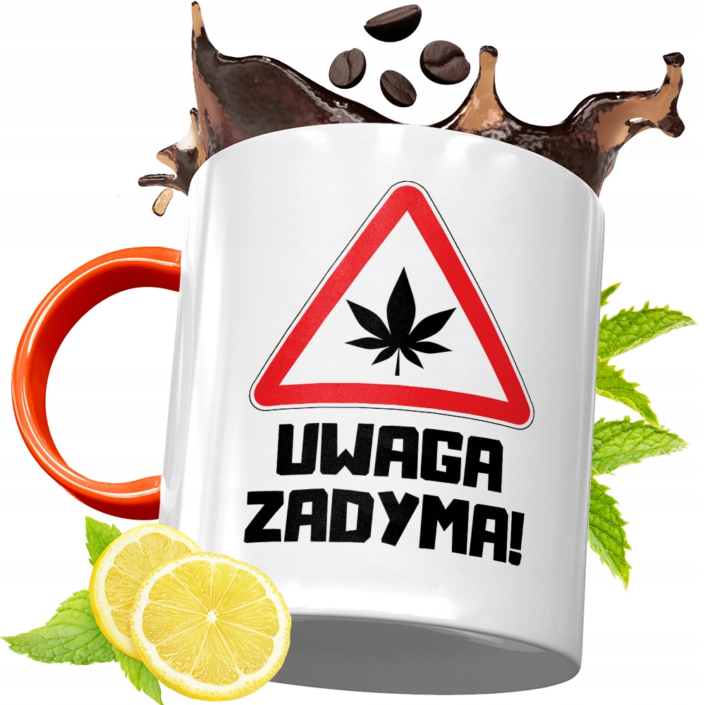 Kubek Pomarańczowy Dla Palacza Prezent Z Nadrukiem Ze Zdjęciem