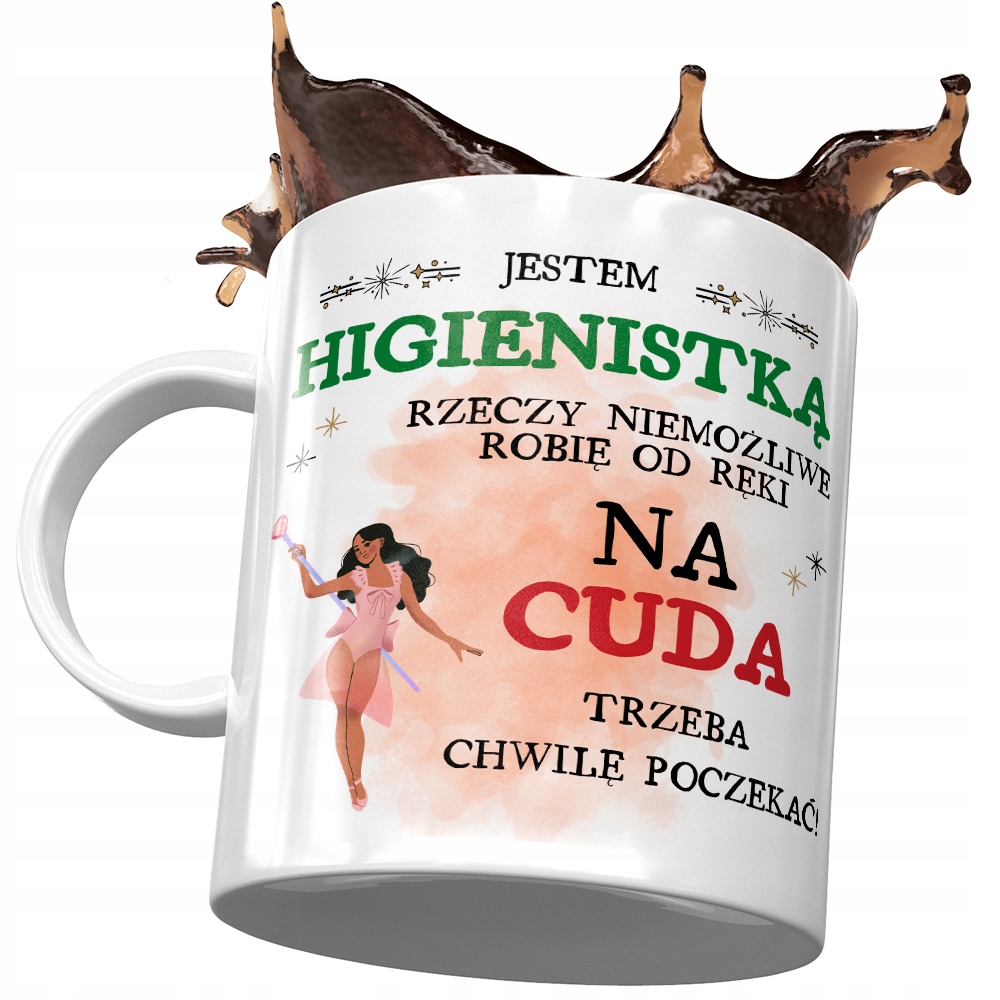 Kubek Dla Higienistki Na Cuda Trzeba Poczekać Z Nadrukiem Ze Zdjęciem