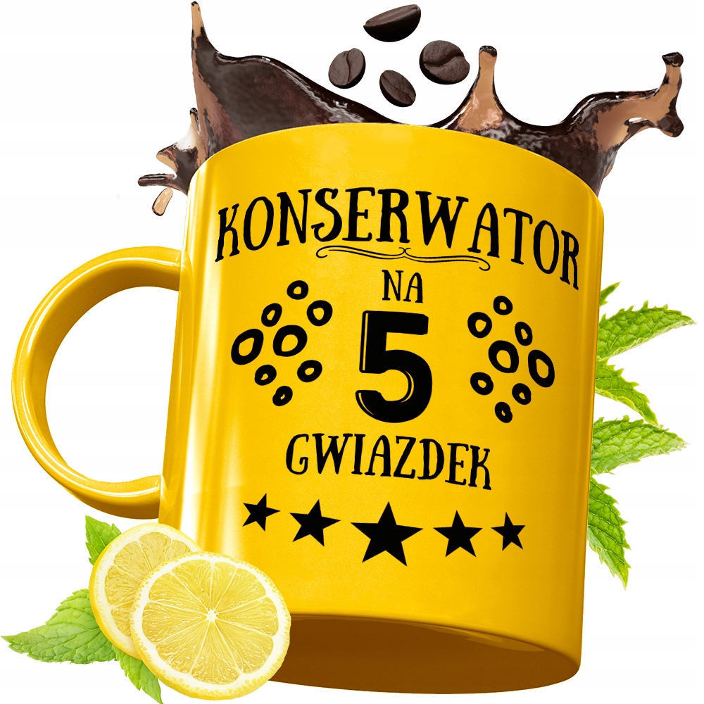 Złoty Kubek Premium Dla Konserwatora Prezent Z Nadrukiem Ze Zdjęciem