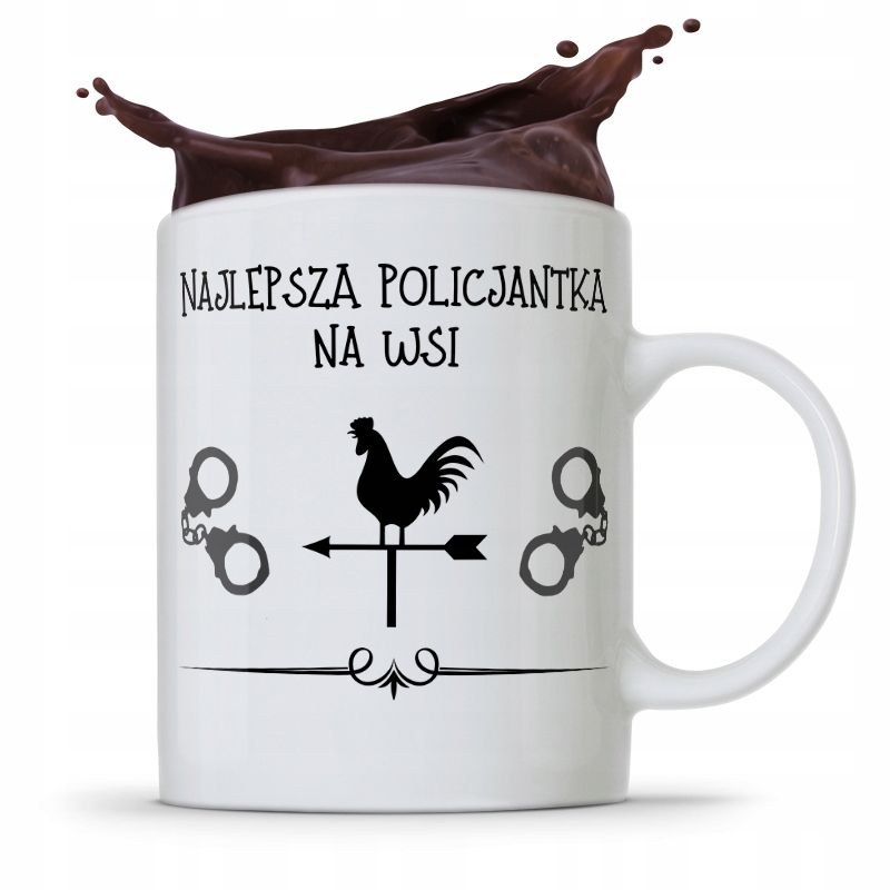 Kubek Prezent Dla Najlepszej Policjantki Na Wsi Z Nadrukiem Ze Zdjęciem