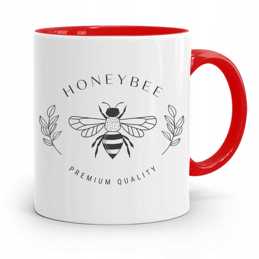 Kubek Czerwony Pszczelarza Honeybee Prezent Z Nadrukiem Ze Zdjęciem