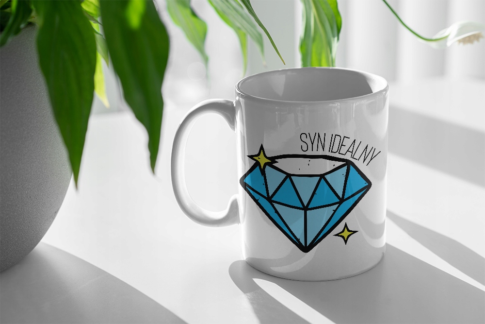 Kubek Czarny Prezent Dla Syna Wzorowy Synek Z Nadrukiem Ze Zdjęciem