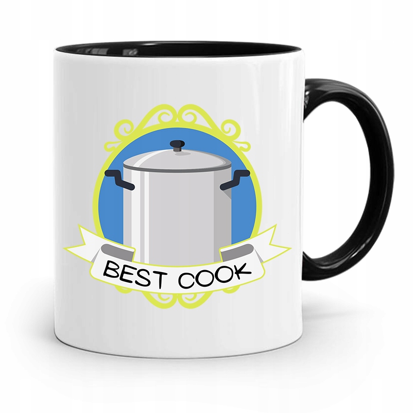 Kubek Czarny Dla Kucharza Kucharki Best Cook Z Nadrukiem Ze Zdjęciem