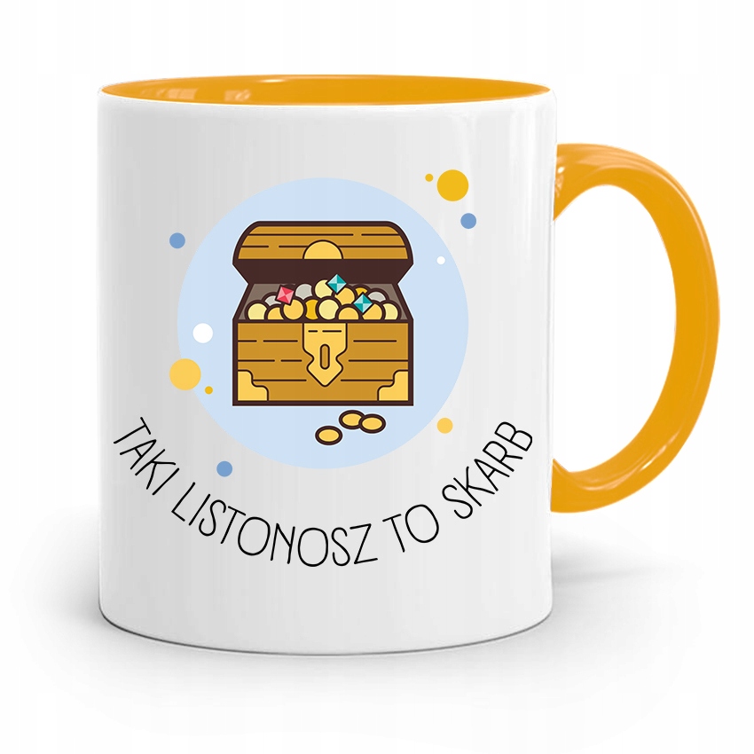 Kubek Żółty Dla Listonosza Listonosz To Skarb Z Nadrukiem Ze Zdjęciem