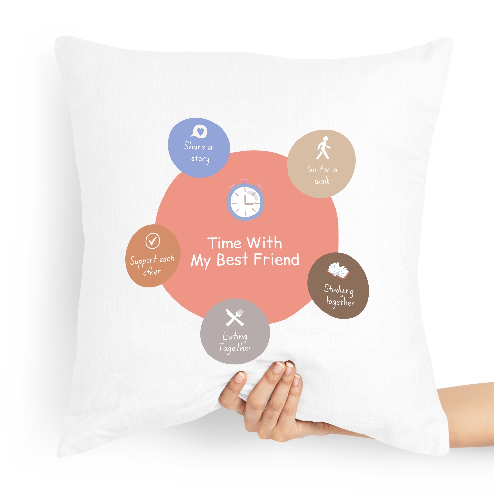 Poduszka Dla Przyjaciela Time With Best Friend Z Nadrukiem Ze Zdjęciem
