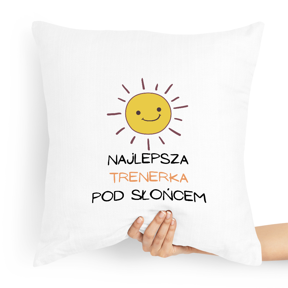 Prezent Poduszka Dla Trenera Najlepsza Pod Słońcem Z Nadrukiem Ze Zdjęciem
