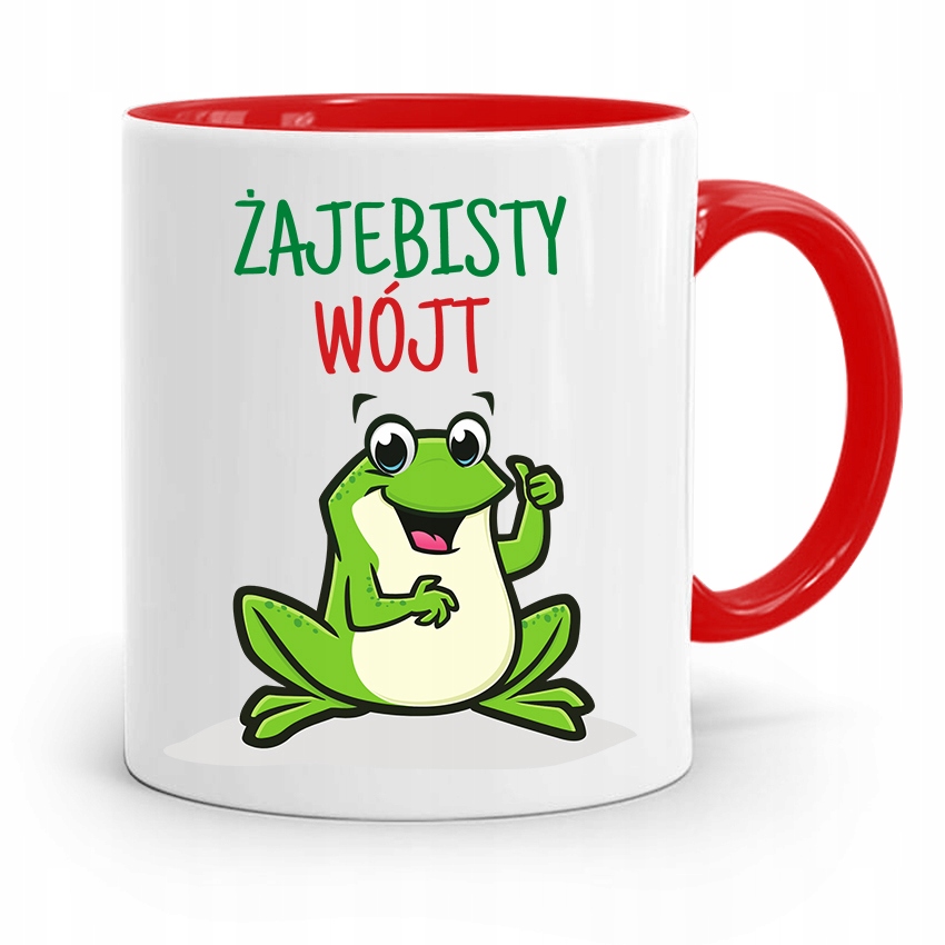 Dla Wójta Kubek Czerwony Żajebisty Wójt Prezent Z Nadrukiem Ze Zdjęciem