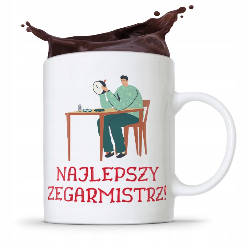 Kubek Prezent Zegarmistrza Najlepszy Zegarmistrz Z Nadrukiem Ze Zdjęciem