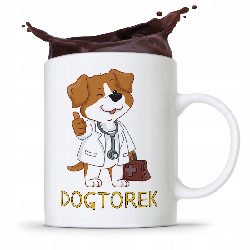 Kubek Dla Weterynarza Dogtorek Prezent Z Nadrukiem Ze Zdjęciem