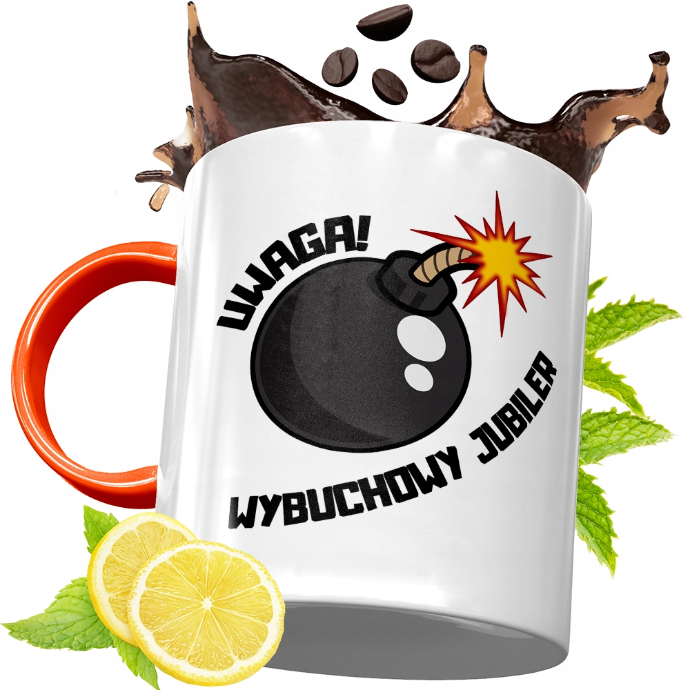 Kubek Pomarańczowy Dla Jubilera Prezent Z Nadrukiem Ze Zdjęciem