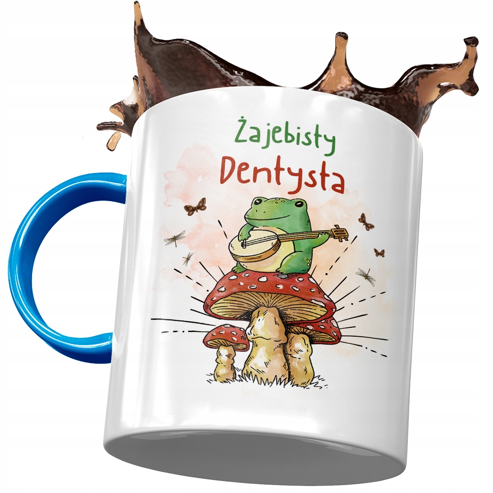 Kubek Błękitny Dla Dentysty Żajebisty Dentysta Z Nadrukiem Ze Zdjęciem