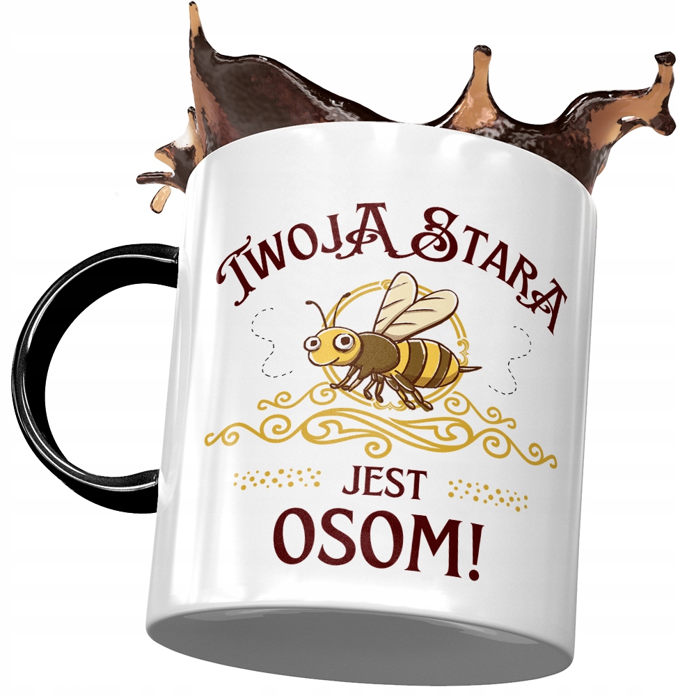 Kubek Czarny Dla Twojej Starej Stara Jest Osom Z Nadrukiem Ze Zdjęciem