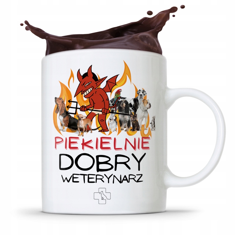 Kubek Dla Weterynarza Piekielnie Dobry Weterynarz Z Nadrukiem Ze Zdjęciem