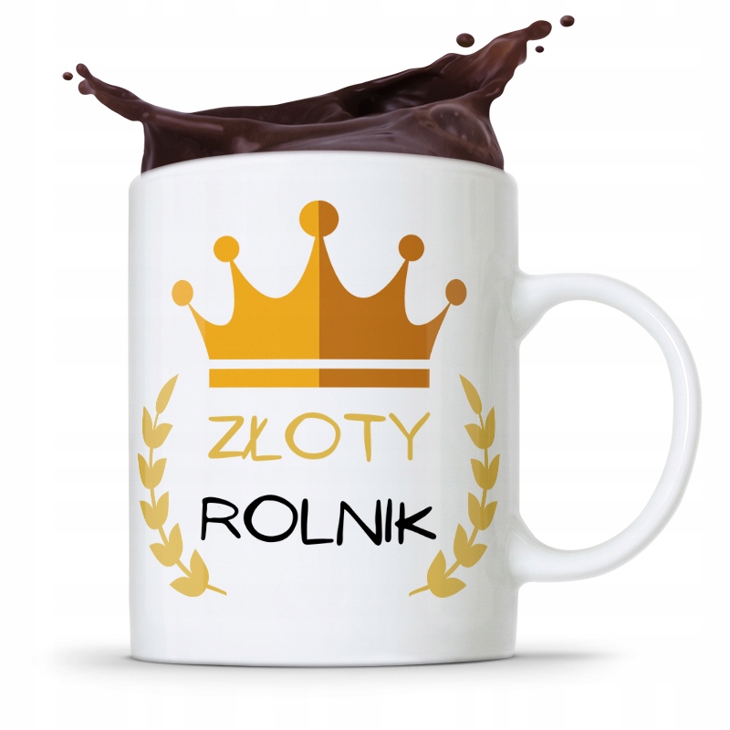 Dla Rolnika Kubek Prezent Złoty Rolnik Z Nadrukiem Ze Zdjęciem