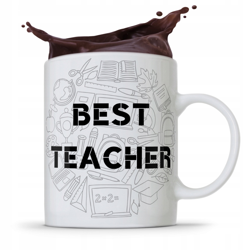 Kubek Prezent Dzień Nauczyciela Best Teacher Z Nadrukiem Ze Zdjęciem