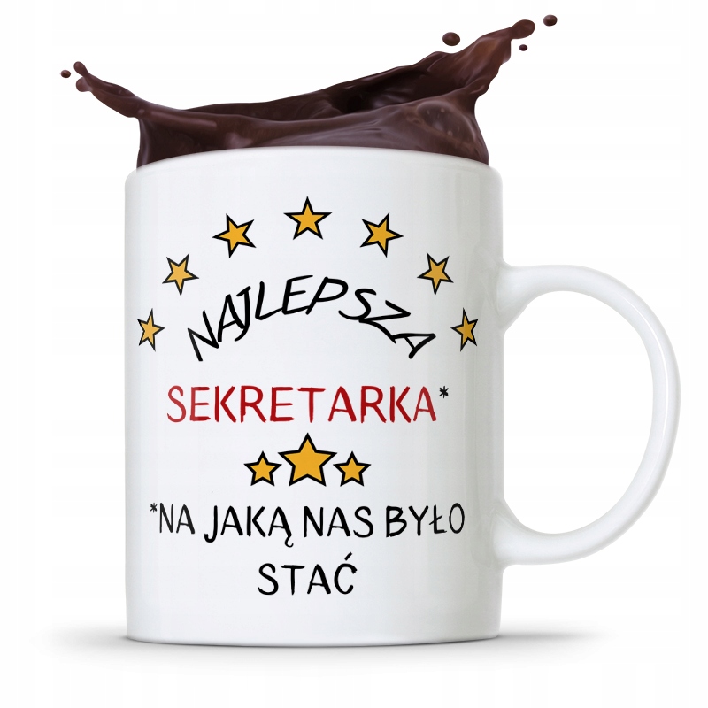Kubek Prezent Dla Sekretarki Najlepsza Sekretarka Z Nadrukiem Ze Zdjęciem