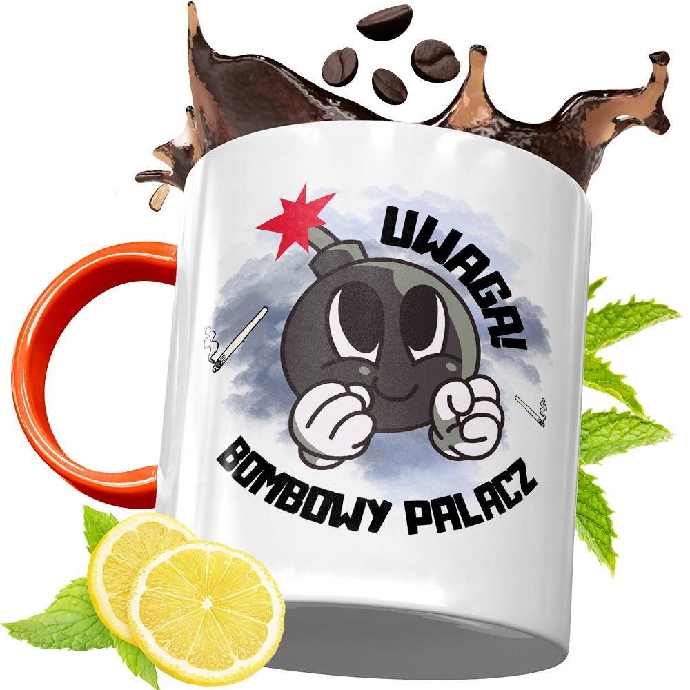 Kubek Pomarańczowy Dla Palacza Prezent Z Nadrukiem Ze Zdjęciem